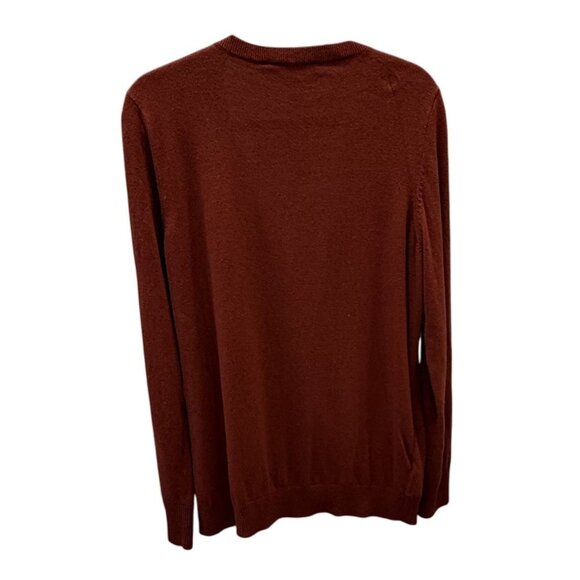 Loft Womens Rust Wrap Front Sweater XXL Viscose/Nylon/Wool Office Wear Casual - Picture 7 of 7